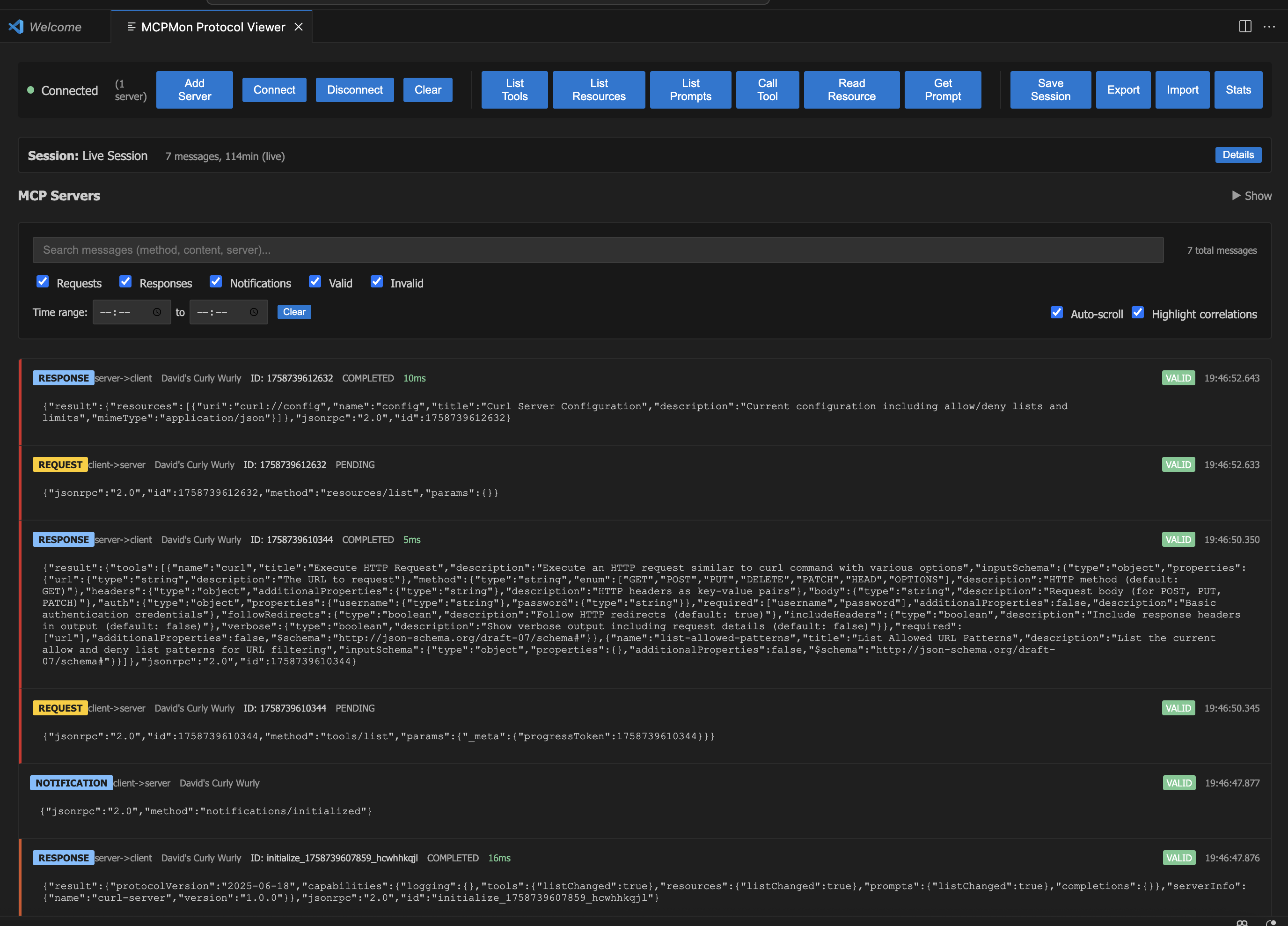 MCPMon Protocol Viewer
